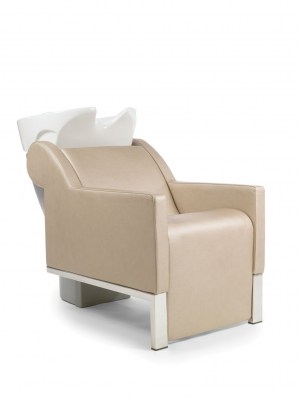 Lavacabezas Washloungue - tapizado negro, teja blanca